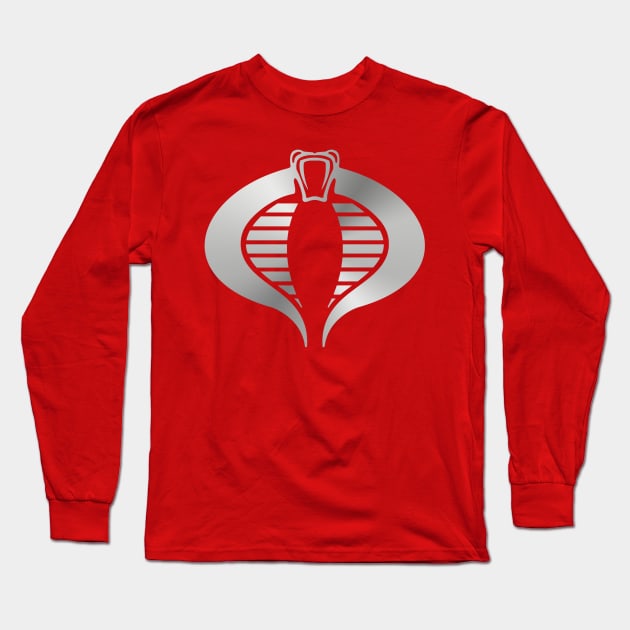 Crimson Guard Silver Cobra Logo Long Sleeve T-Shirt by Scottish Arms Dealer